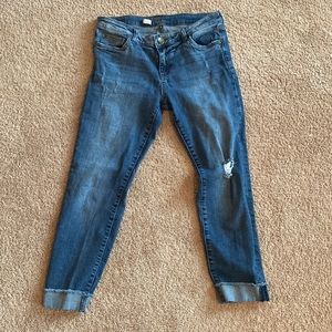Kut From the Kloth Emelina Frayed Hem Distressed Boyfriend Jeans Size 6